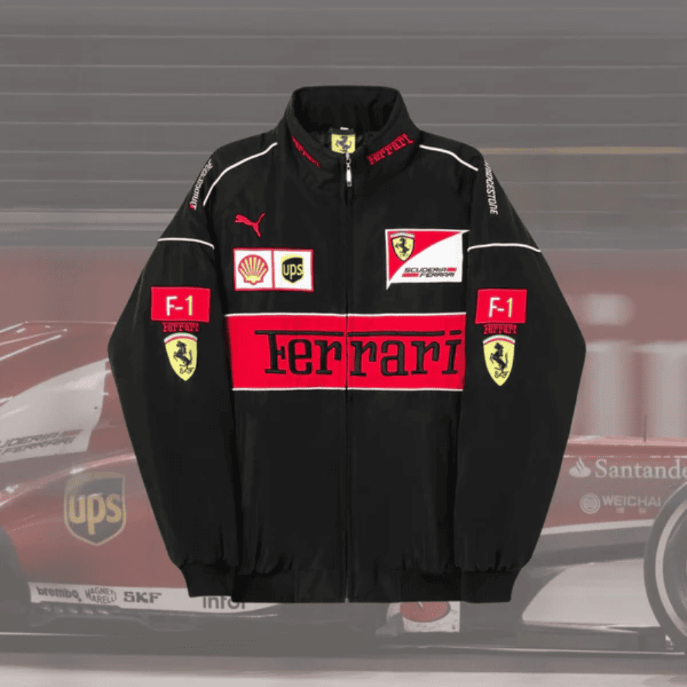 Jaqueta FERRARI F1 Vintage FULL BLACK