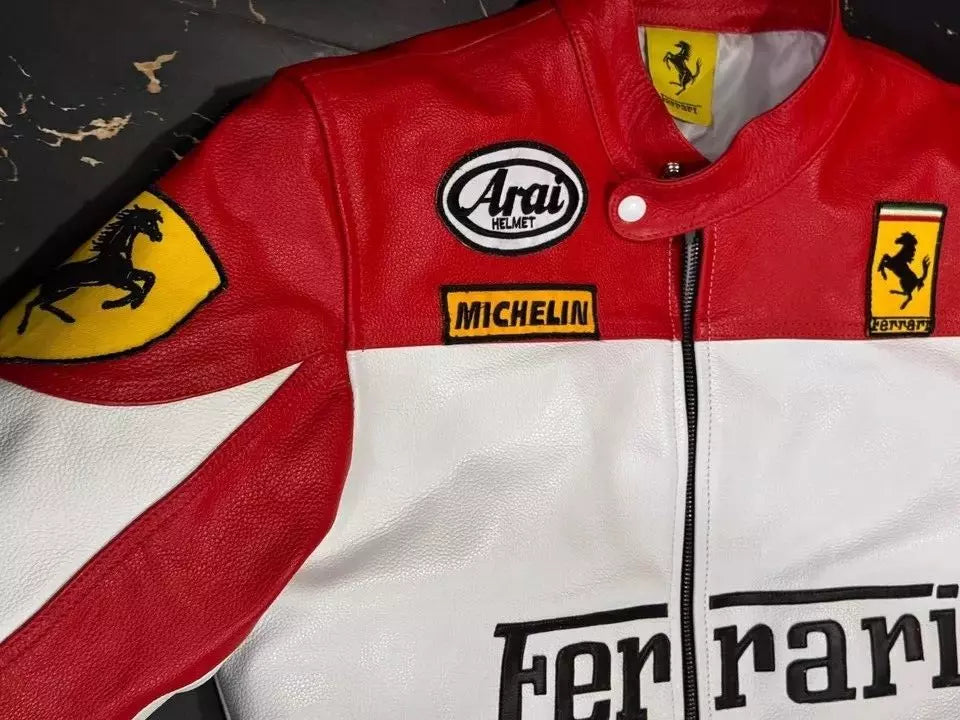 Jaqueta FERRARI F1 Vintage Branca